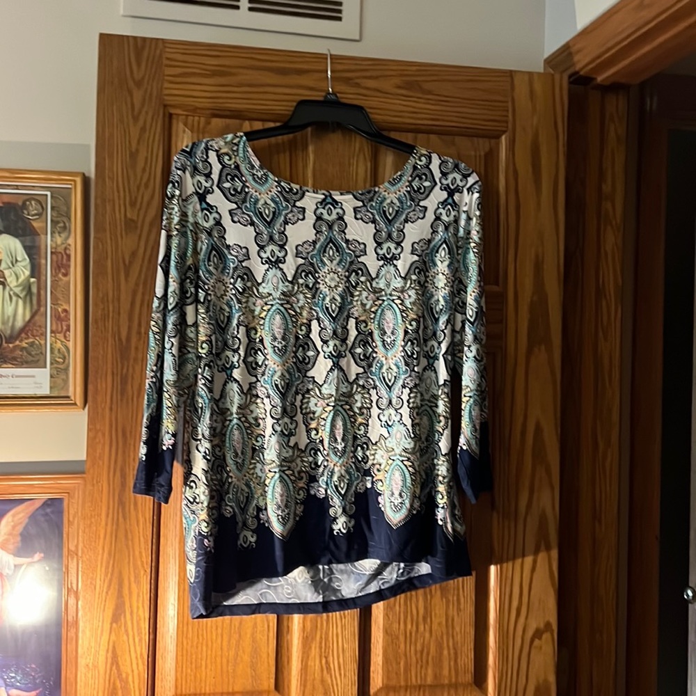 Navy pattern shirt